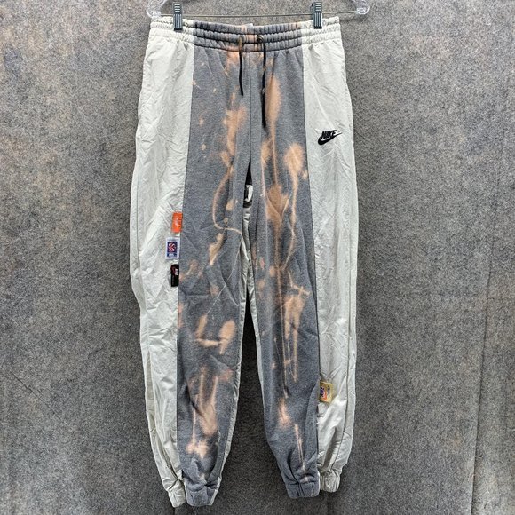 Nike Sweatpants Men Small Adult Gray Jogger Pants Outdoors Drawstring Pinwheel